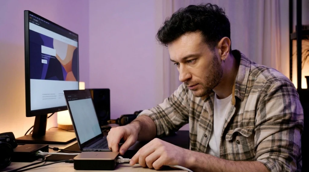 Charles-Edward héberge un site internet en local sur son ordinateur