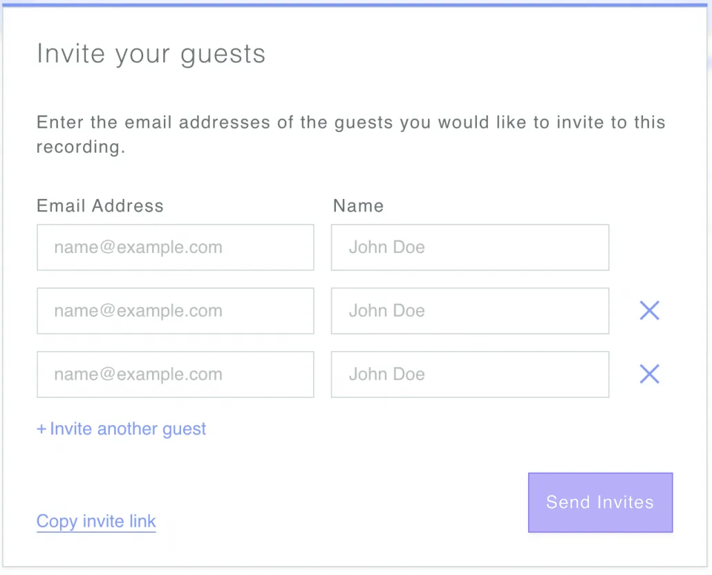 Inviter des gens sur Zencastr