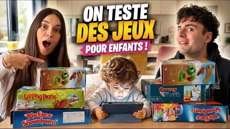 Misha & Alex : YouTube · On teste des jeux pour enfants…, montage par Charles-Edward