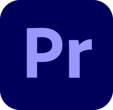 Logo d’Adobe Premiere Pro, le logiciel de montage vidéo professionnel que j’utilise au quotidien