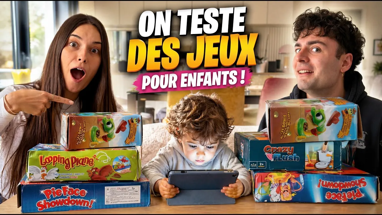Miniature de la vidéo « On TESTE des jeux pour ENFANTS avant l'arrivée de notre BABY ! 👶 »